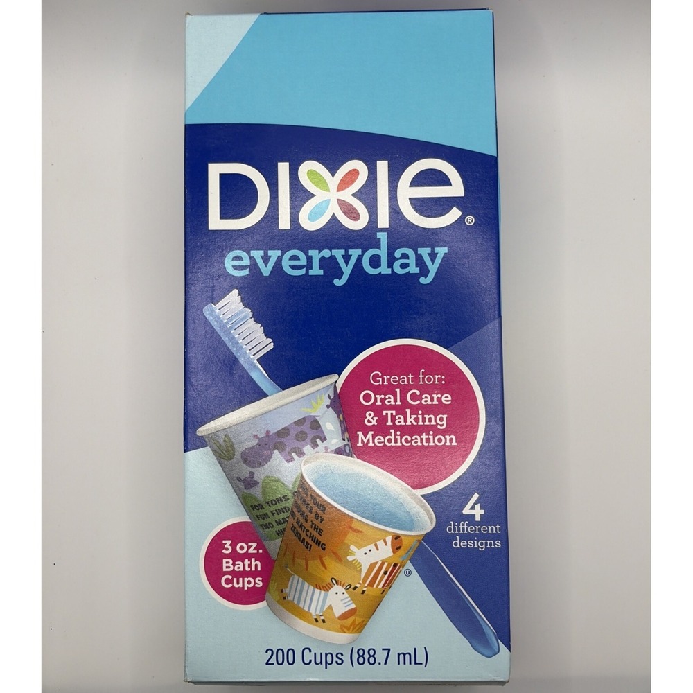 Dixie 3oz Bath Cups 200 Pcs Animal Compare & Match Discontinued Sealed NOS